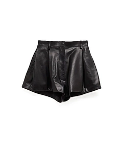 Pleated High-Rise Shorts