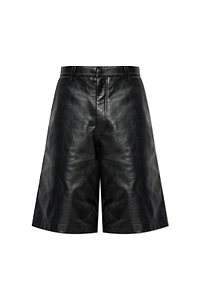 Relaxed Leather Shorts