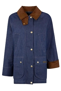 Barbour Asker Buttoned Denim Coat