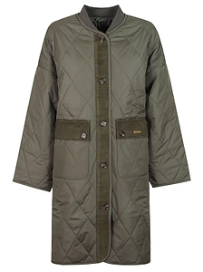Barbour Button-Up Quilted Long Coat