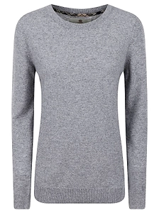 Barbour Check Elbow-Patch Knitted Sweater