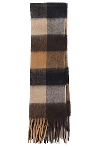 Barbour Checked Fringe Large Scarf