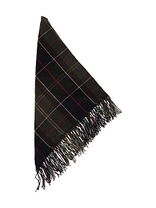 Barbour Checked Fringed Scarf