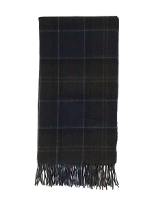 Barbour Checked Fringed Scarf