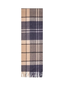 Barbour Checked Fringed Scarf