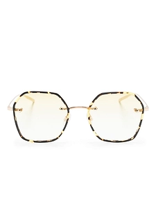 Barton Perreira Rhonda Geometric Frame Sunglasses
