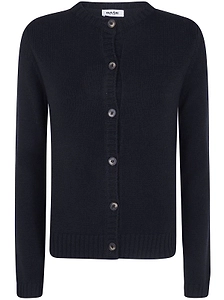 Base Round Neck Buttoned Cardigan