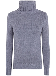 Base Ribbed Turtleneck Knitted Sweater