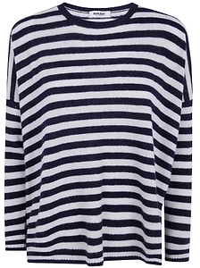 Base Striped Crew Neck Knitted Sweater