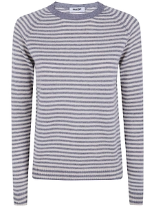 Base Striped Crew Neck Knitted Sweater