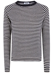 Base Striped Crew Neck Knitted Sweater