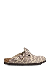 Birkenstock Leopard Printed Buckle Fastened Flats