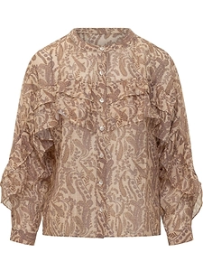 Ba&Sh Tunella Ruffled Printed Top