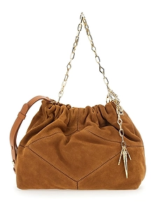 Ba&Sh Ruched Chain Strap Shoulder Bag
