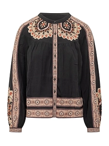 Ba&Sh Valda Embroidered Button-Up Top