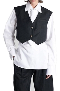 Batakovic Cropped Single-Breasted Gillet