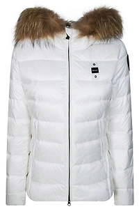 Blauer Logo Patch Hooded Down Jacket