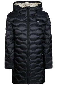 Blauer Logo Patch Hooded Quilted Down Coat
