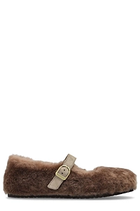 Birkenstock Santa Clarita Furry Ballet Flats