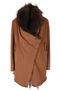 Bazar Deluxe Draped Trimmed Coat