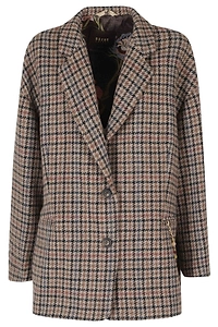 Bazar Deluxe Checked Single-Breasted Blazer