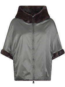 Betta Corradi Dudu Hooded Zip-Up Cape