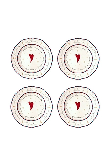 Bitossi Home Heart Dinner Plates
