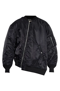 Black Comme Des GarÇOns Asymmetric Bomber Jacket