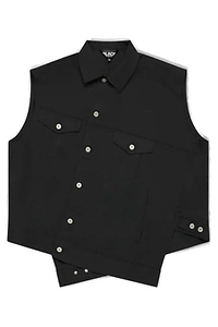Black Comme Des GarÇOns Asymmetric Buttoned Gilet