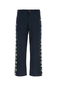 Baziszt Pine Embroidered Straight-Leg Pants