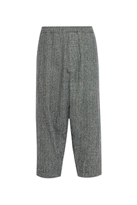 Black Comme Des GarÇOns Chevron Twill Drop-Crotch Trousers