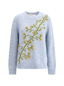 Baziszt Puff Floral Patterned Crewneck Jumper