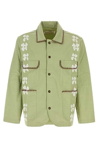 Baziszt Tilleul Embroidered Cotton Jacket