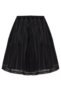 Black Comme Des GarÇOns Mesh Midi Skirt