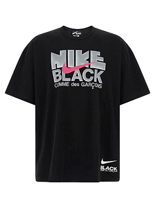 Black Comme Des GarÇOns X Nike Oversized Logo T-Shirt