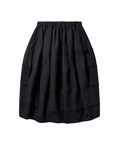 Black Comme Des GarÇOns Layered Raw-Edge Midi Skirt