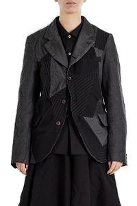 Black Comme Des GarÇOns Patchwork Detailed Blazer