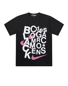 Black Comme Des GarÇOns X Nike Stacked Logo T-Shirt