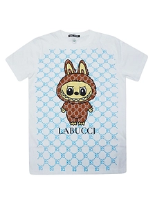 Black Score Labucci Printed Crewneck T-Shirt