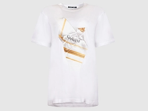 Black Score Saint Crush Print T-Shirt