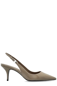Black Suede Studio Branca Slingback Pumps