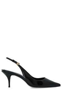 Black Suede Studio Branca Slingback Pumps