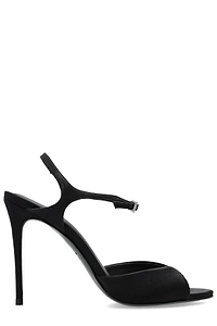Black Suede Studio Geri Heeled Sandals