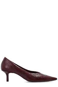 Black Suede Studio Briar Pointed-Toe Pumps