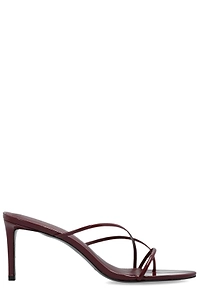 Black Suede Studio Carla Strappy Heeled Sandals