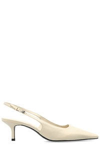 Black Suede Studio Lainey Slingback Pumps
