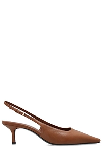 Black Suede Studio Lainey Slingback Pumps