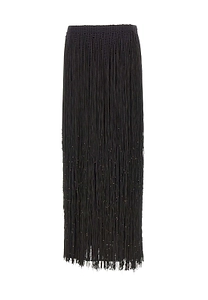 Bless Athos Beaded Fringe Knitted Skirt