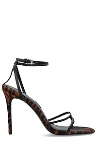 Black Suede Studio Miley Heeled Sandals