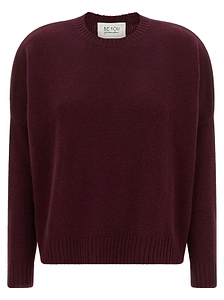 Be You 1204 Relaxed Crew-Neck Knitted Sweater